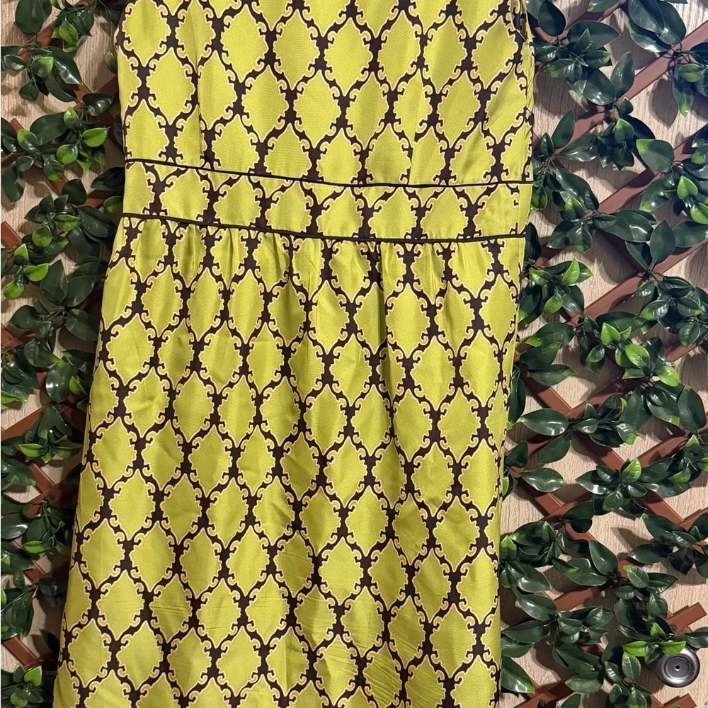 Kate Spade Chartreuse Vine Patterned Dress